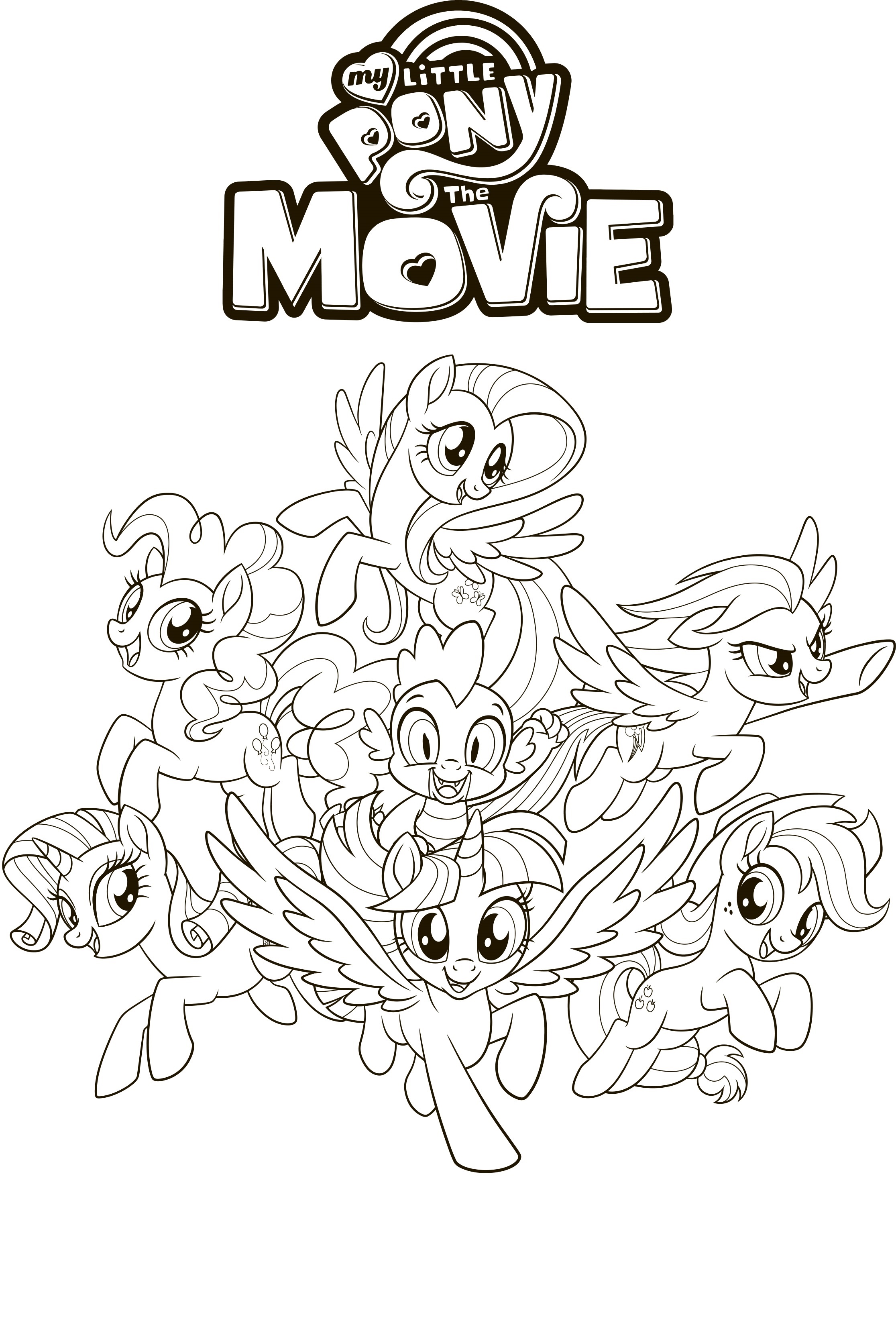 Online coloring book: Coloring page My Little Pony team
